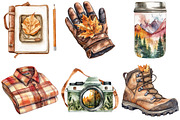 Watercolor Autumn Hike Clipart, an Illustration by Craft Nest (Thumbnail 4 of 6)