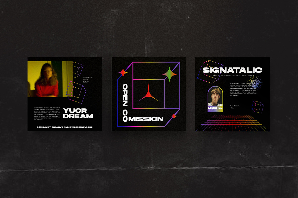 Signatic - Cyberpunk Instagram Pack, a Social Media Template by ...