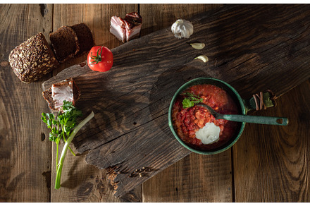 Ukrainian cuisine and still life