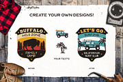 Retro Camp Road Trip Badge Kit, a Branding & Logo Template by JeksonGraphics (Thumbnail 7 of 10)
