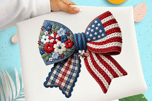 American Bow Png, Faux Yarn Coquette, an Illustration by Designking