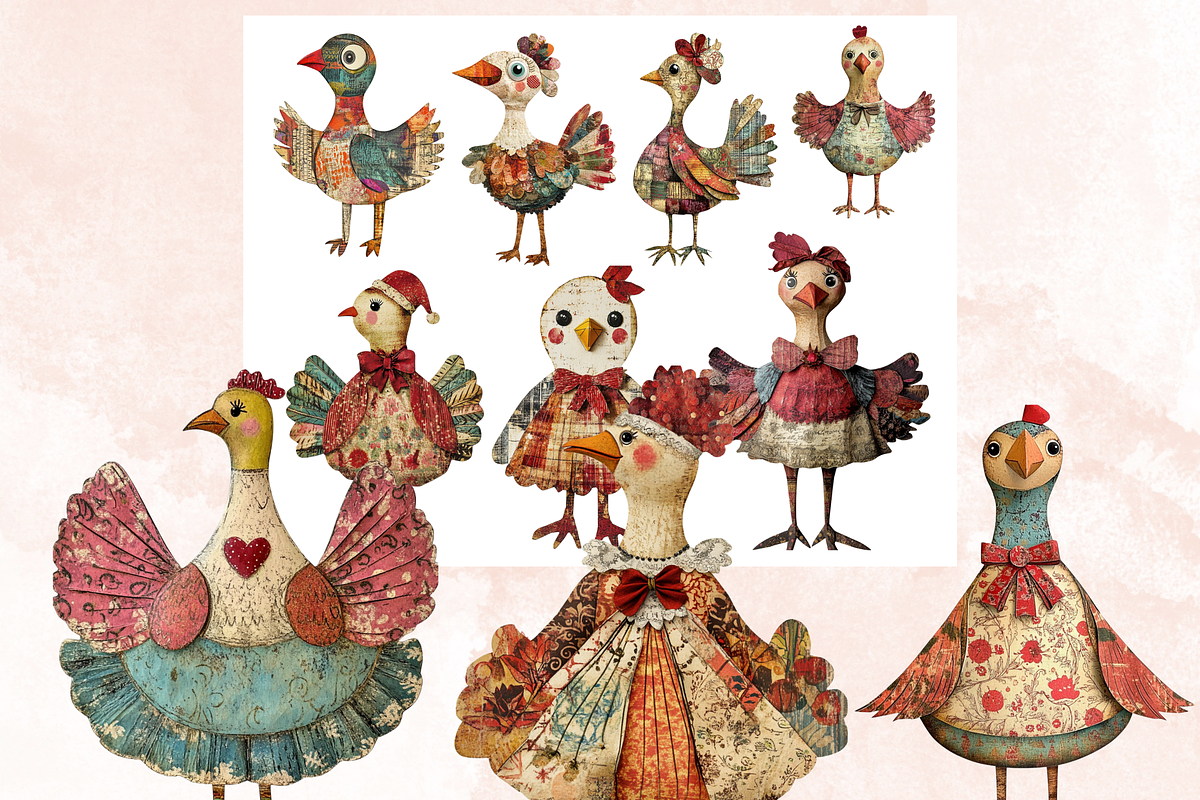 Christmas Turkey Doll Mixed Media, an Object Graphic by GiraffeCreative (Photo 8 of 9)
