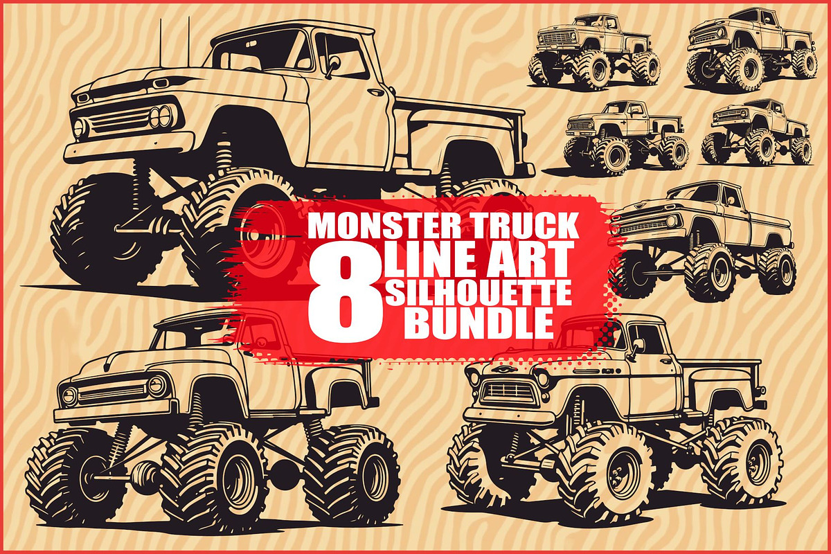 Offroad Truck Silhouette Pack, an Illustration by BIPLOB EXPERT (Photo 1 of 9)