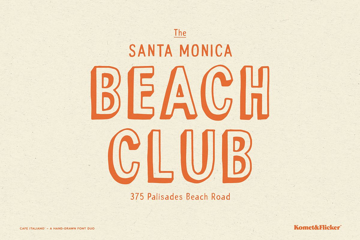 Cafe Italiano - A Hand-Drawn Duo, a Sans Serif Font by Komet & Flicker (Photo 8 of 15)