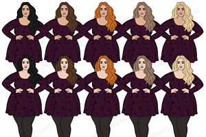 Witches Girls Clipart