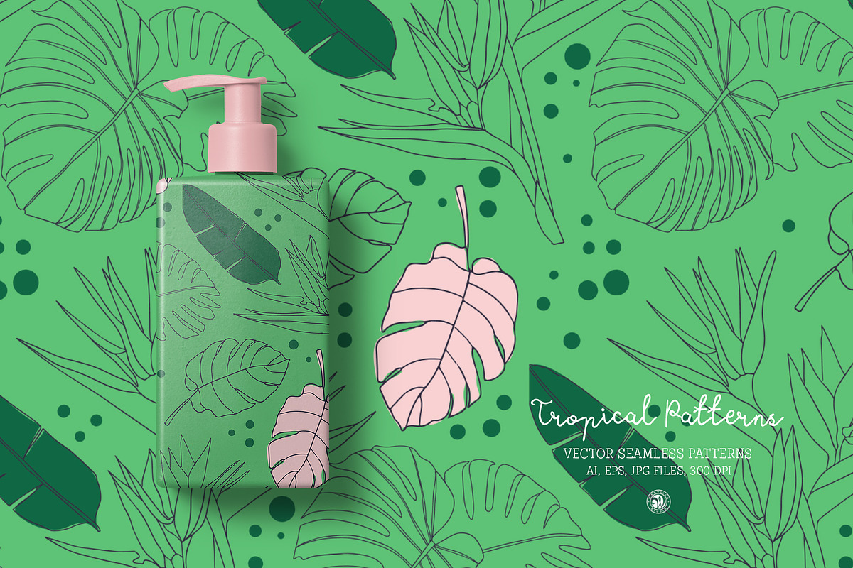 Tropical Patterns, a Pattern Graphic by Bloomart Studio (Photo 4 of 6)