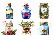 Watercolor Christmas Magic Jars, an Illustration by Craft Nest (Thumbnail 5 of 6)
