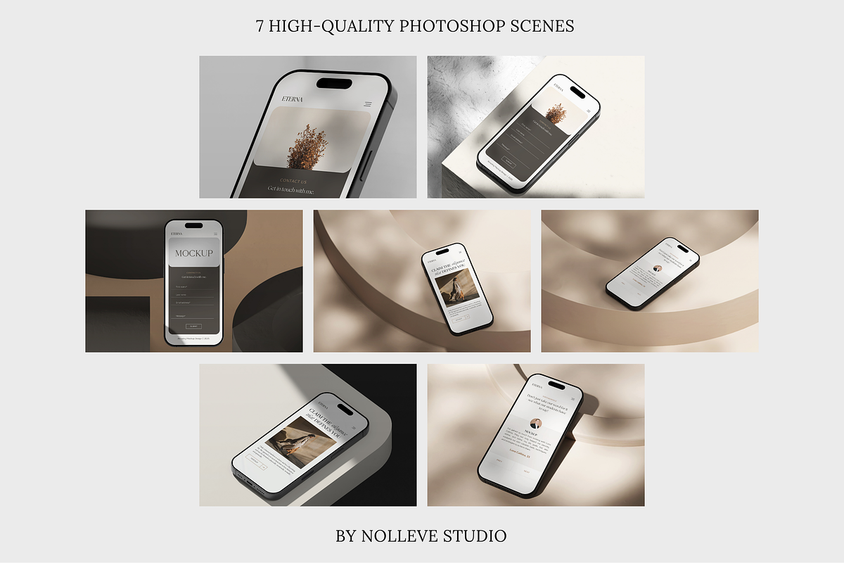 Minimalist iPhone Mockup Bundle, an Advertising Mockup by Nollev (Photo 5 of 5)
