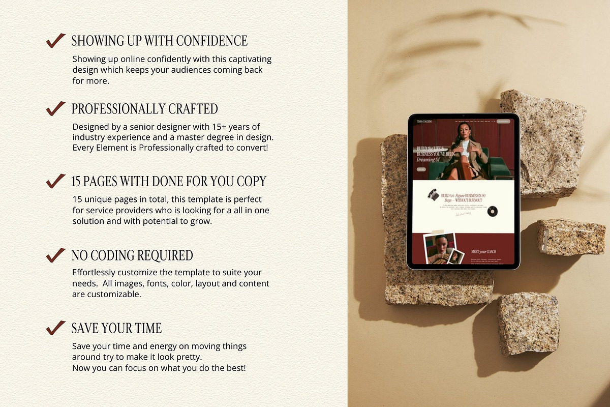 Red Squarespace Template for coaches, a Squarespace Template by Row Creative (Photo 3 of 10)