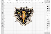 Eagle svg png dxf, bird clipart, an Animal Illustration by Bila Vorona (Thumbnail 5 of 7)