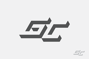 3D Isometric Letter GC Logo