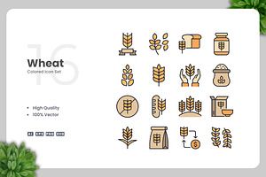 Wheat Colored Icons, an Icon by Upnowgraphic