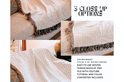 Woven Throw Template Bundle | Mockup, a Household Mockup by VisualGrid (Thumbnail 5 of 9)