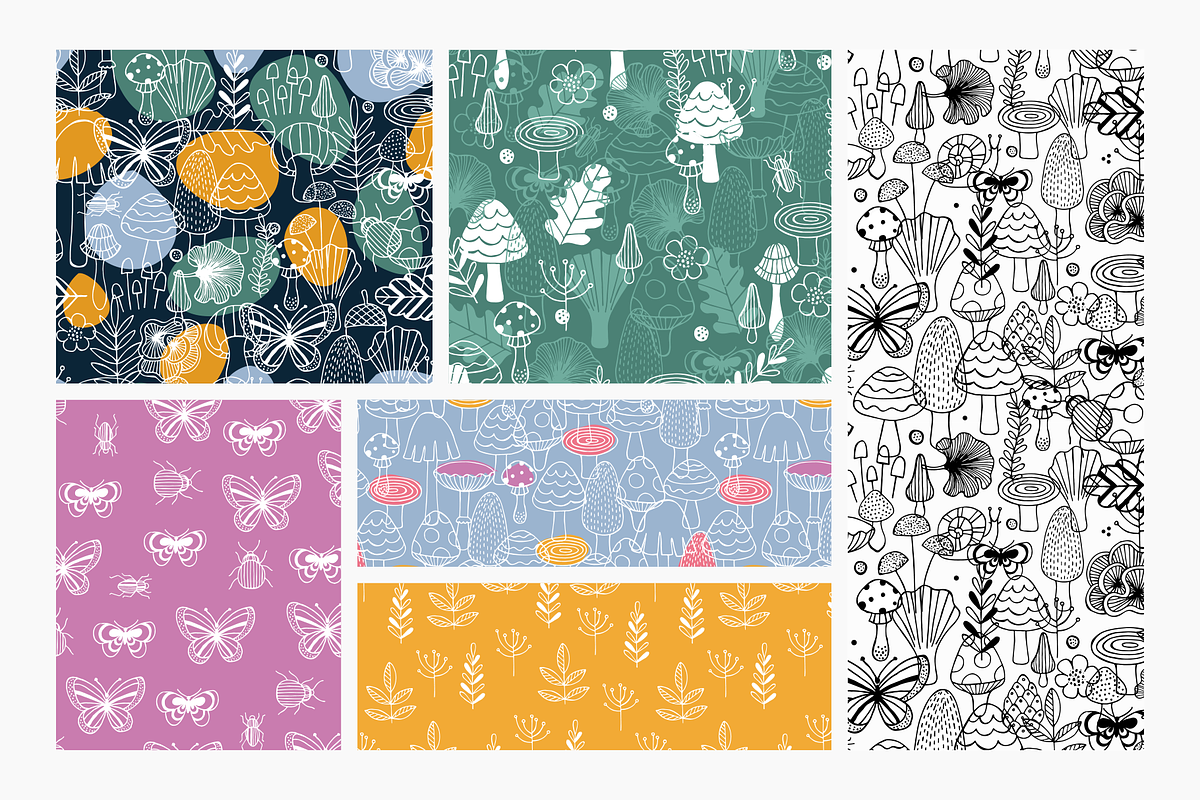 Mushroom illustrations, an Illustration by adehoidar (Photo 2 of 8)
