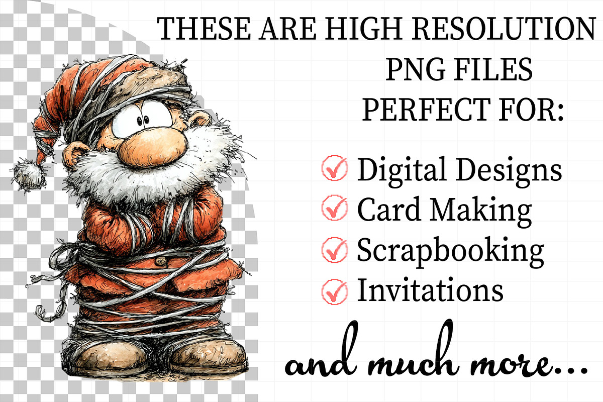 Funny Christmas Santa Clipart, an Illustration by Daily.Designs (Photo 2 of 5)