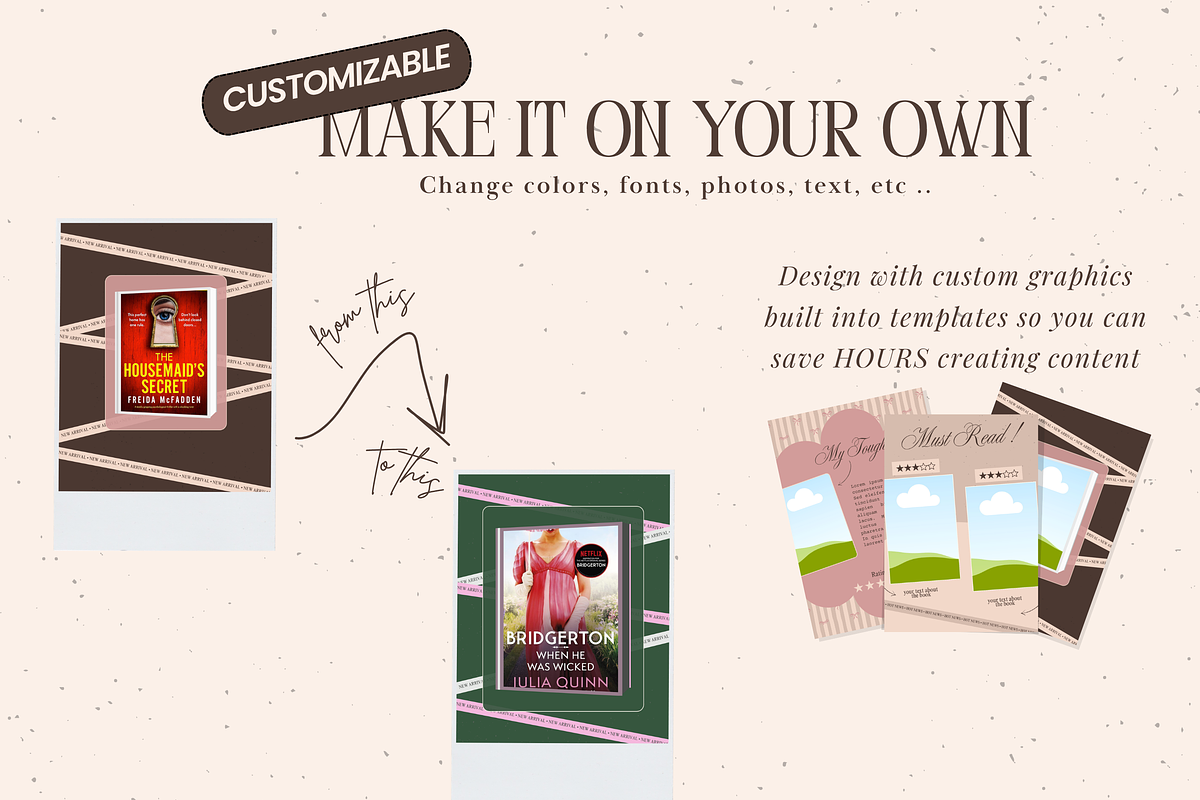Bookstagram Coquette Template, a Social Media Template by PixelBloomClub (Photo 6 of 8)
