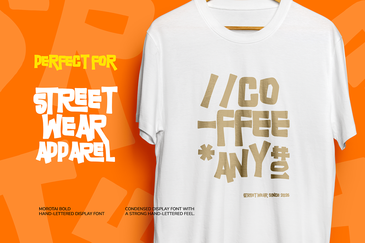 Morotai Hand-Lettered Display Font, a Sans Serif Font by Font De Rico (Photo 5 of 6)