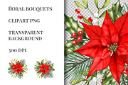 Poinsettia christmas png clipart, an Illustration by ARTVracovska (Thumbnail 3 of 5)