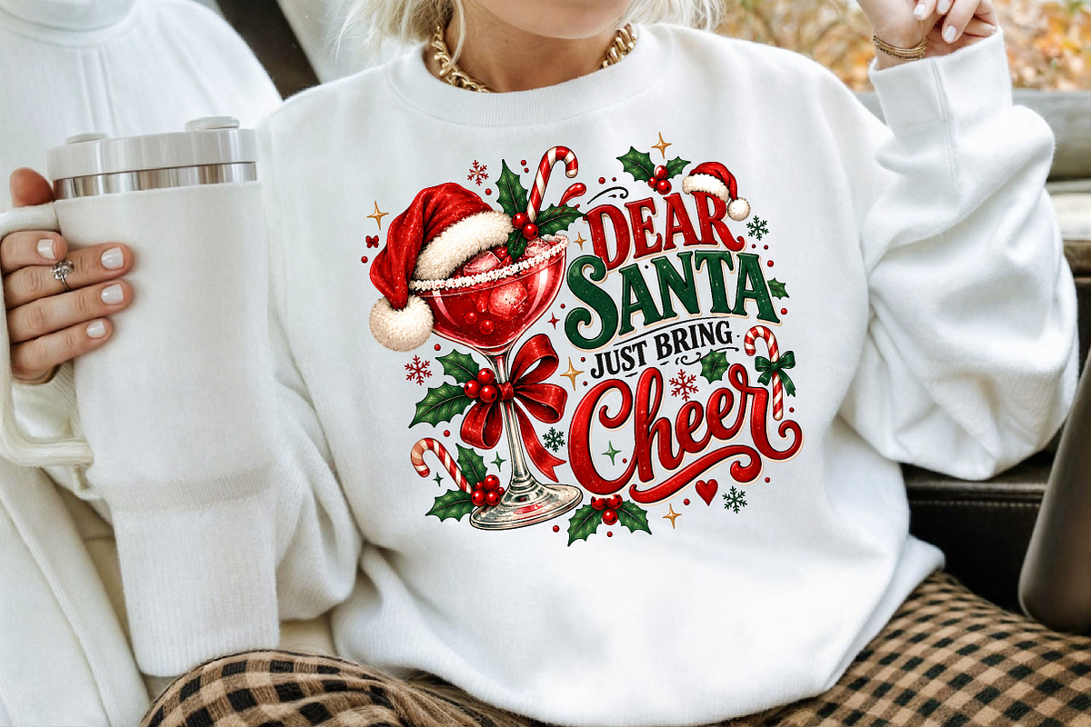 Dear Santa Just Bring Cheer PNG, a Seasonal Illustration by Creative Art (Photo 3 of 3)