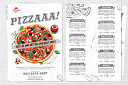 Pizza Flyer Menu Template, a Flyer Template by Hotpin (Thumbnail 1 of 3)