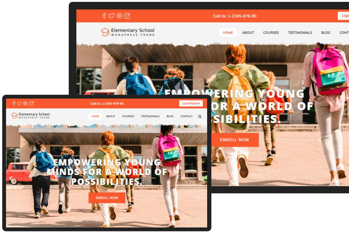 Elementary School WordPress Template preview 6