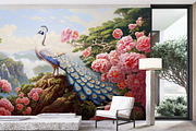 Japanese Ukiyo-e Peacock, a Wallpaper Graphic by Muzi pear studio (Thumbnail 12 of 12)