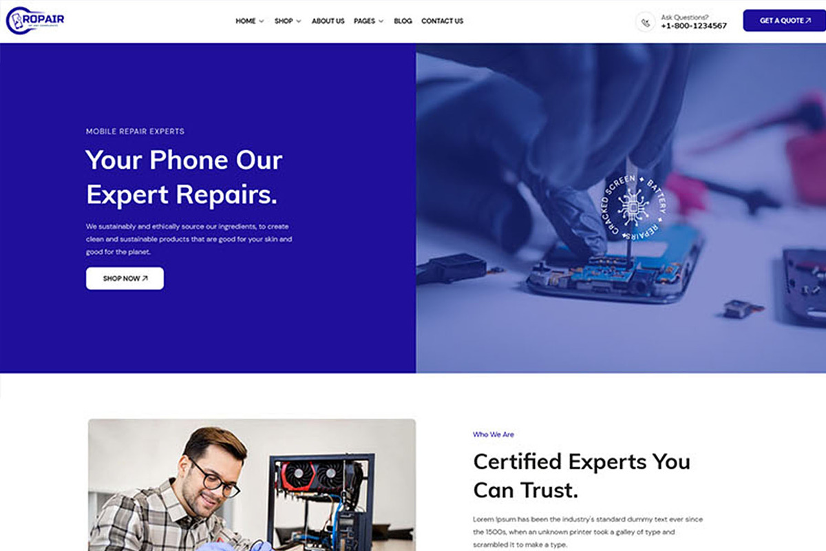 Repair Services Shopify Theme OS 2.0 preview 4