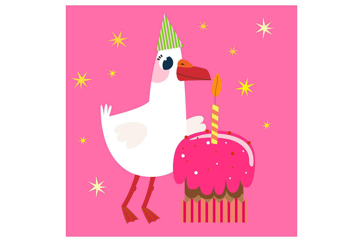 Silly Goose Birthday Clipart Set, an Animal Illustration by the_myro (Photo 11 of 13)