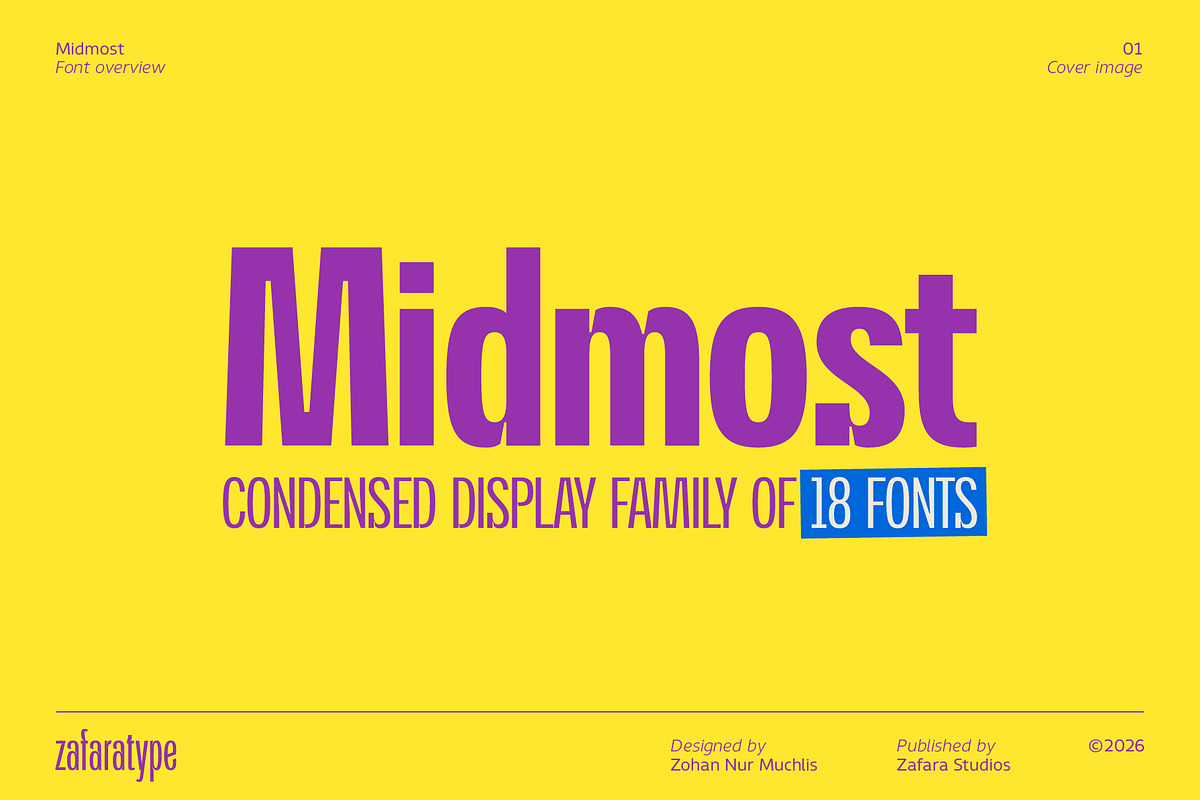 Midmost, a Sans Serif Font by Zafara Studios (Photo 1 of 12)