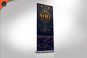 Gold Art Deco Gala Roll Up Banner