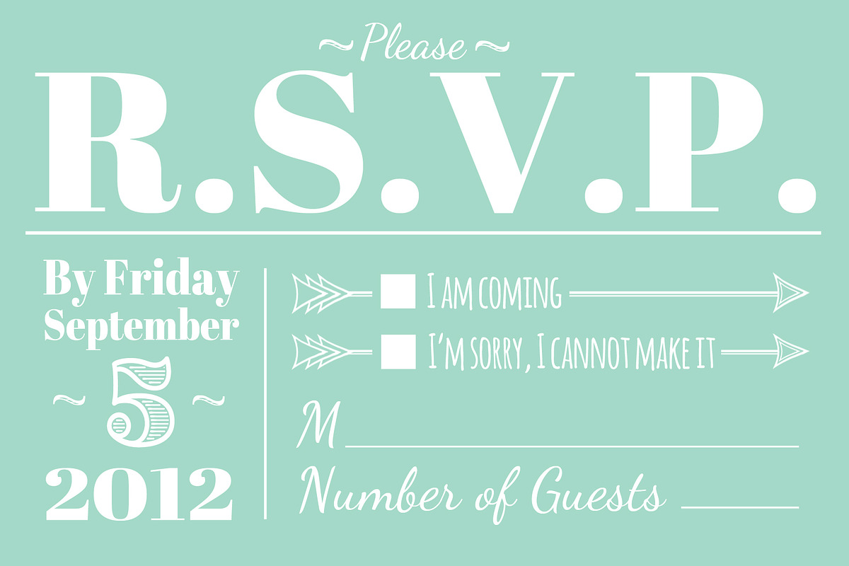 Wedding RSVP (Web or Mail), an Invitation Template by tbarkley (Photo 2 of 2)