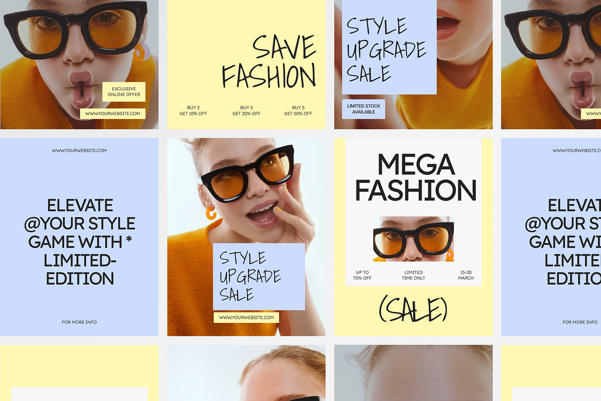 Fashion Instagram Templates Bundle, a Social Media Template by GAZINEOGRAPHIC (Photo 4 of 5)