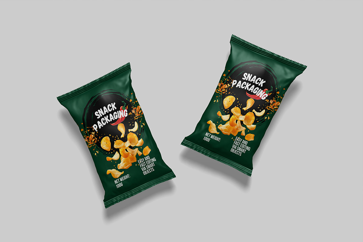 Snack Packaging Mockup, a Mockup by DxSLEX (Photo 3 of 5)