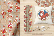 Medieval Mythical Creatures, a Pattern Graphic by Elen-Lane (Thumbnail 7 of 9)