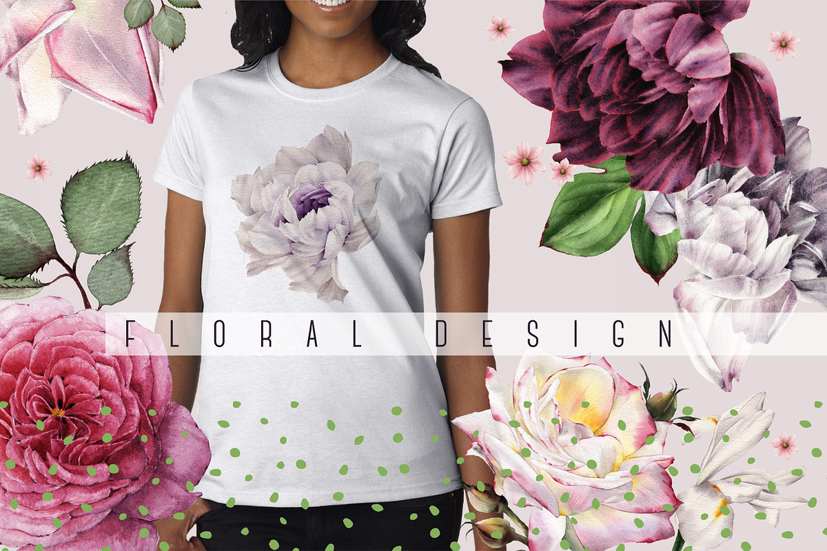 Big floral collection (PNG), a Decorative Illustration by ollalya (Photo 11 of 11)