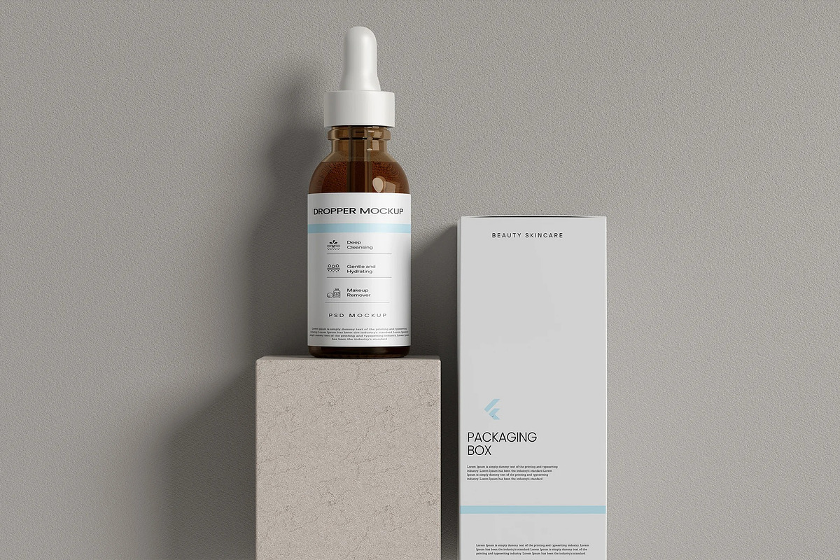 Dropper And Box Mockup, a Packaging Mockup by Hubzway (Photo 2 of 2)