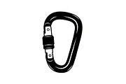 Climbing Carabiner Safety Silhouette, an Illustration by hafijul (Thumbnail 13 of 14)