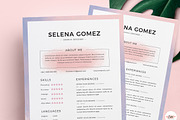 Watercolor Theme Resume Template, a Resume Template by Emaholic Template (Thumbnail 4 of 4)
