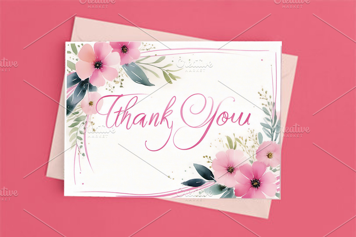 Elegant Floral Thank You Card –7x5, a Card Template by Print Haven (Photo 1 of 5)