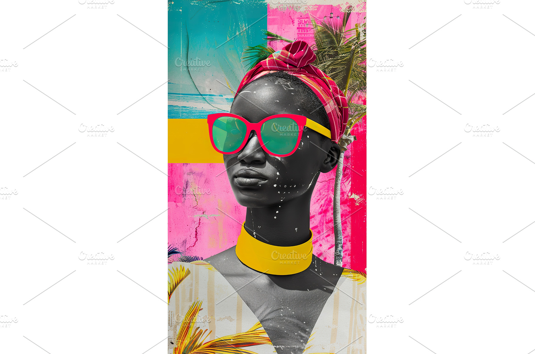 African woman with headscarf and, a Beauty & Fashion Photo by Lermont51