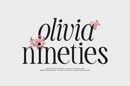 TBJ Olivia Nineties Classy Serif, a Serif Font by Taboja Studio