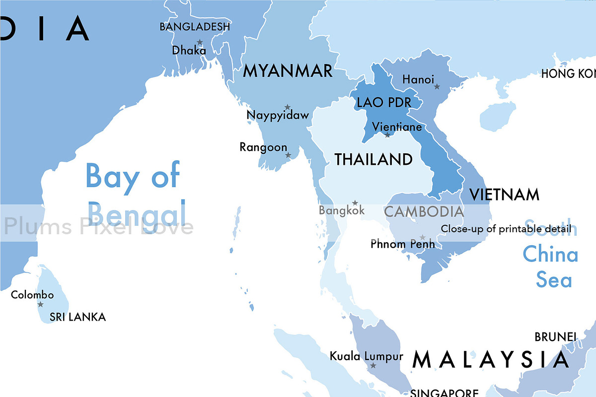 Detailed World Map 60x40 max - jpeg, a Work Illustration by Plums Pixel Love (Photo 5 of 7)