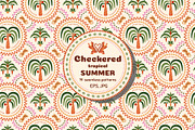 Checkered tropical summer patterns, a Pattern Graphic by Tani Kuzminka (Thumbnail 11 of 11)