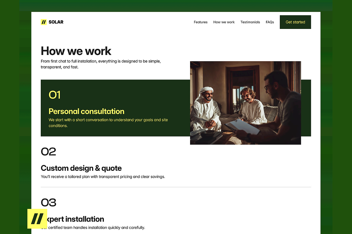 Solar Noor Framer Landing Page, a Landing Page Template by DjectStudio (Photo 7 of 8)