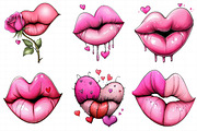 Valentines Day Lips Sublimation Clip, an Illustration by Daily.Designs (Thumbnail 3 of 5)