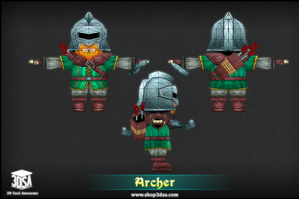 Archer, a Characters & Person 3D Model by Meshtint Studio (Photo 3 of 4)