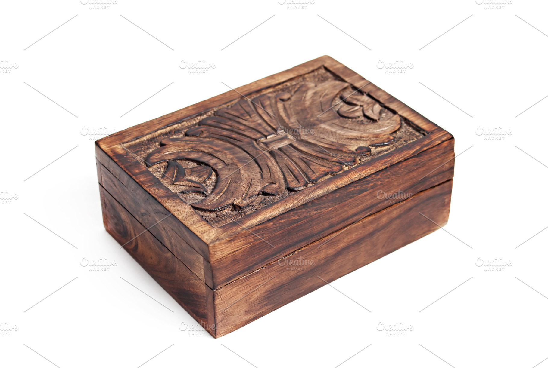 Vintage wooden box isolated, a Photo by saiko3p
