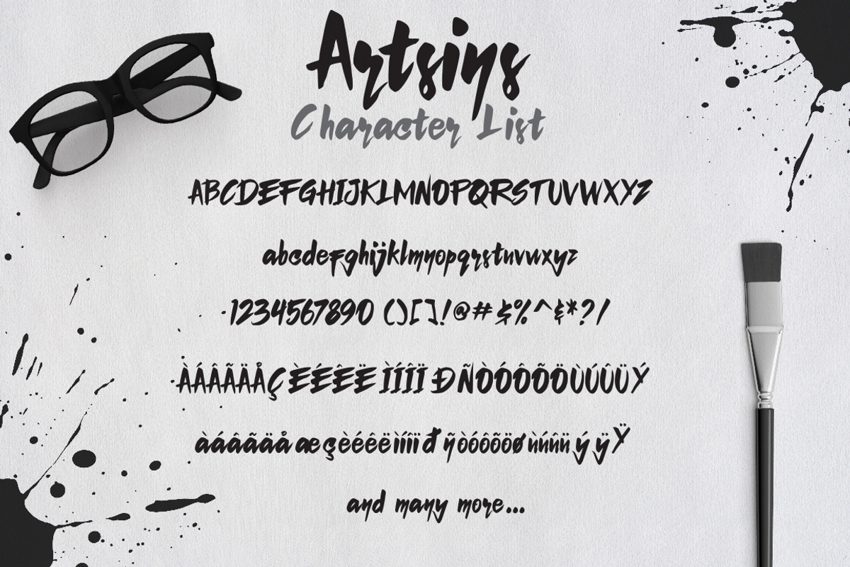 Sale ! 50% off Artsins Typeface preview 2
