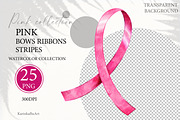 25 PNG Watercolor clipart pink bows, an Object Graphic by KarinkaBU (Thumbnail 5 of 8)