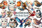 Mixed Media Birds Clipart, an Illustration by Rose Art (Thumbnail 1 of 3)